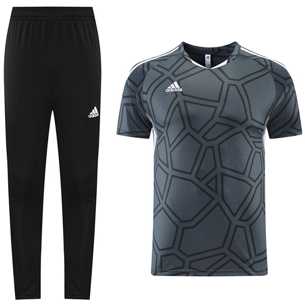 Adas training jersey sportswear uniform men's soccer shirt football short sleeve sport gray t-shirt 2022-2023